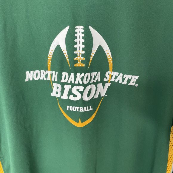 North Dakota State Bison Long Sleeve Shirt, Nike Dri-Fit Green, Medium, Football - Picture 2 of 12